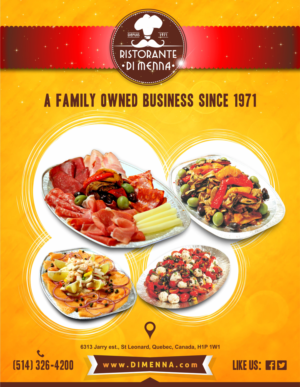 RESTAURANT DI MENNA BUFFET SERVICES FOR ALL OCCASIONS | Flyer Design by Marketing Wings