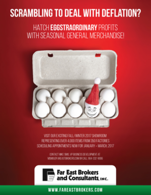 Fight Deflation with Seasonal General Merchandise - Far East Brokers & Consultants, Inc. | Werbe-Design von JCR