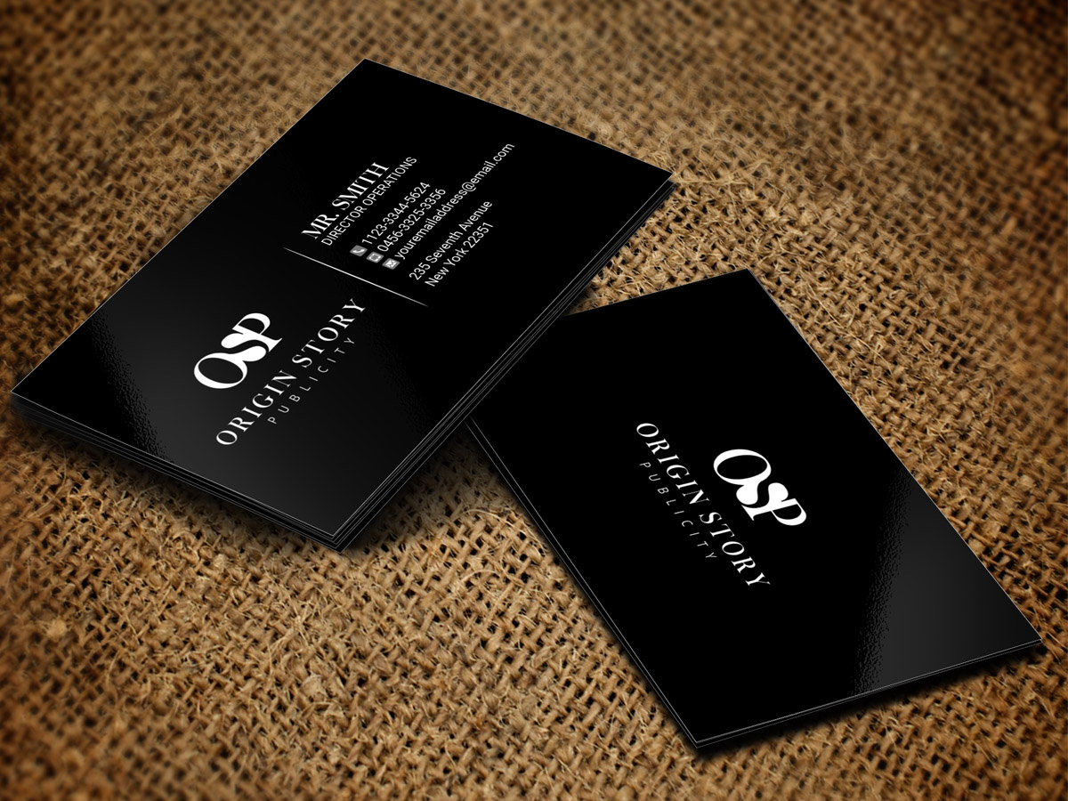 Business Card Design by Sandaruwan for Origin Story Publicity, LLC | Design #12606392