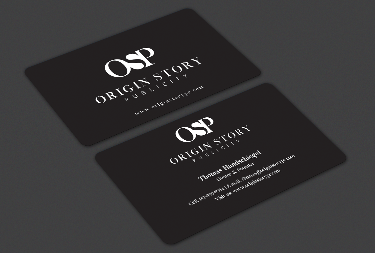 Visitenkarten-Design von Alaminenterprise für Origin Story Publicity, LLC | Design #12616001