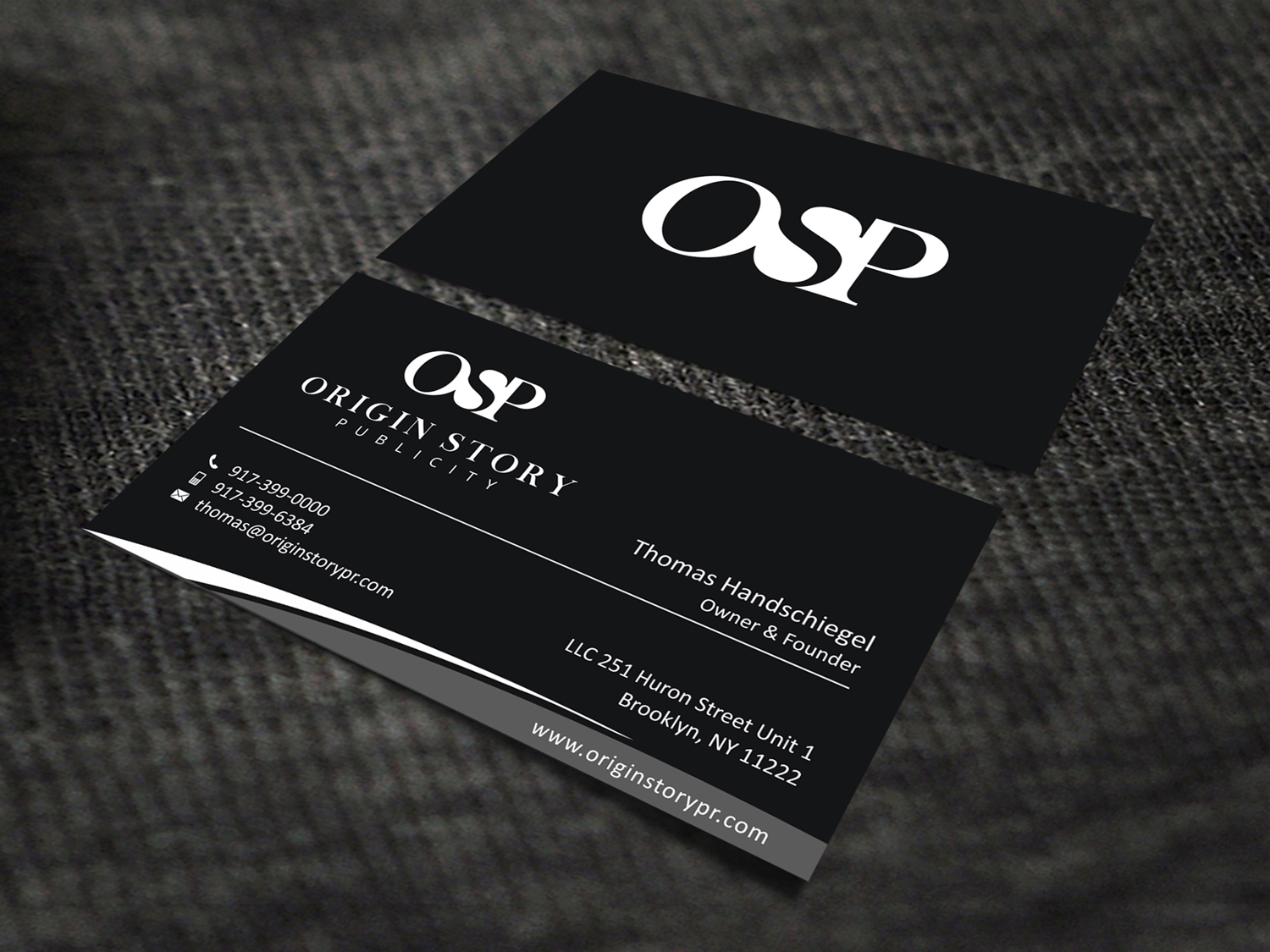 Business Card Design by SKYdesign for Origin Story Publicity, LLC | Design #12643394