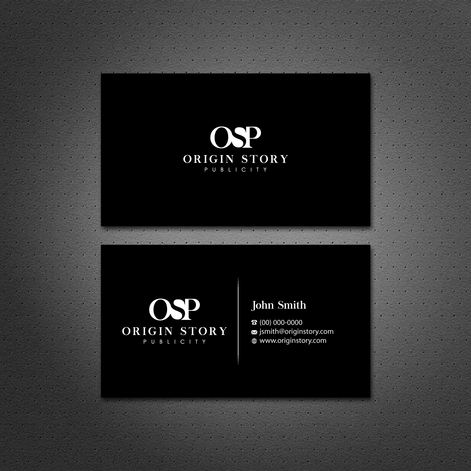 Business Card Design by Dezero for Origin Story Publicity, LLC | Design #12599604
