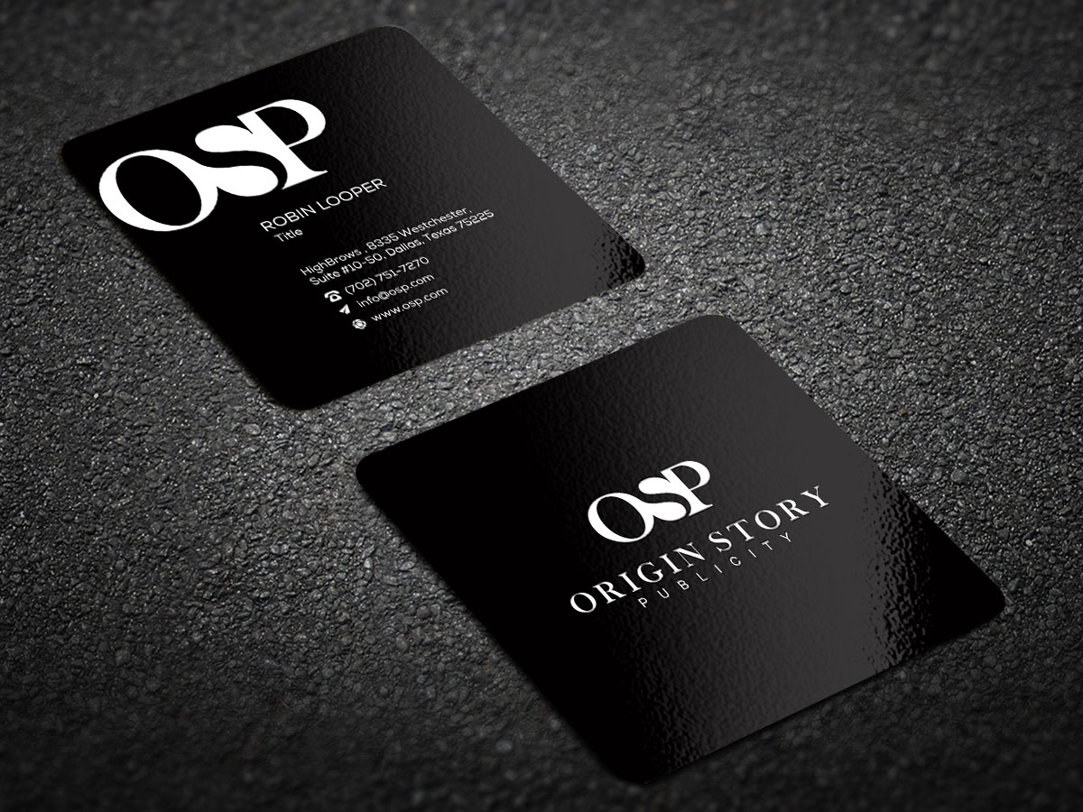 Business Card Design by snowymasterdesigns for Origin Story Publicity, LLC | Design #12609502