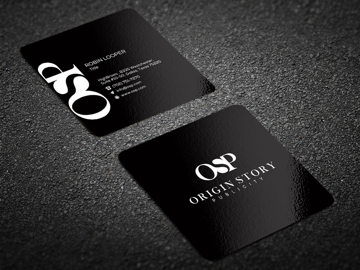 Business Card Design by snowymasterdesigns for Origin Story Publicity, LLC | Design #12609503