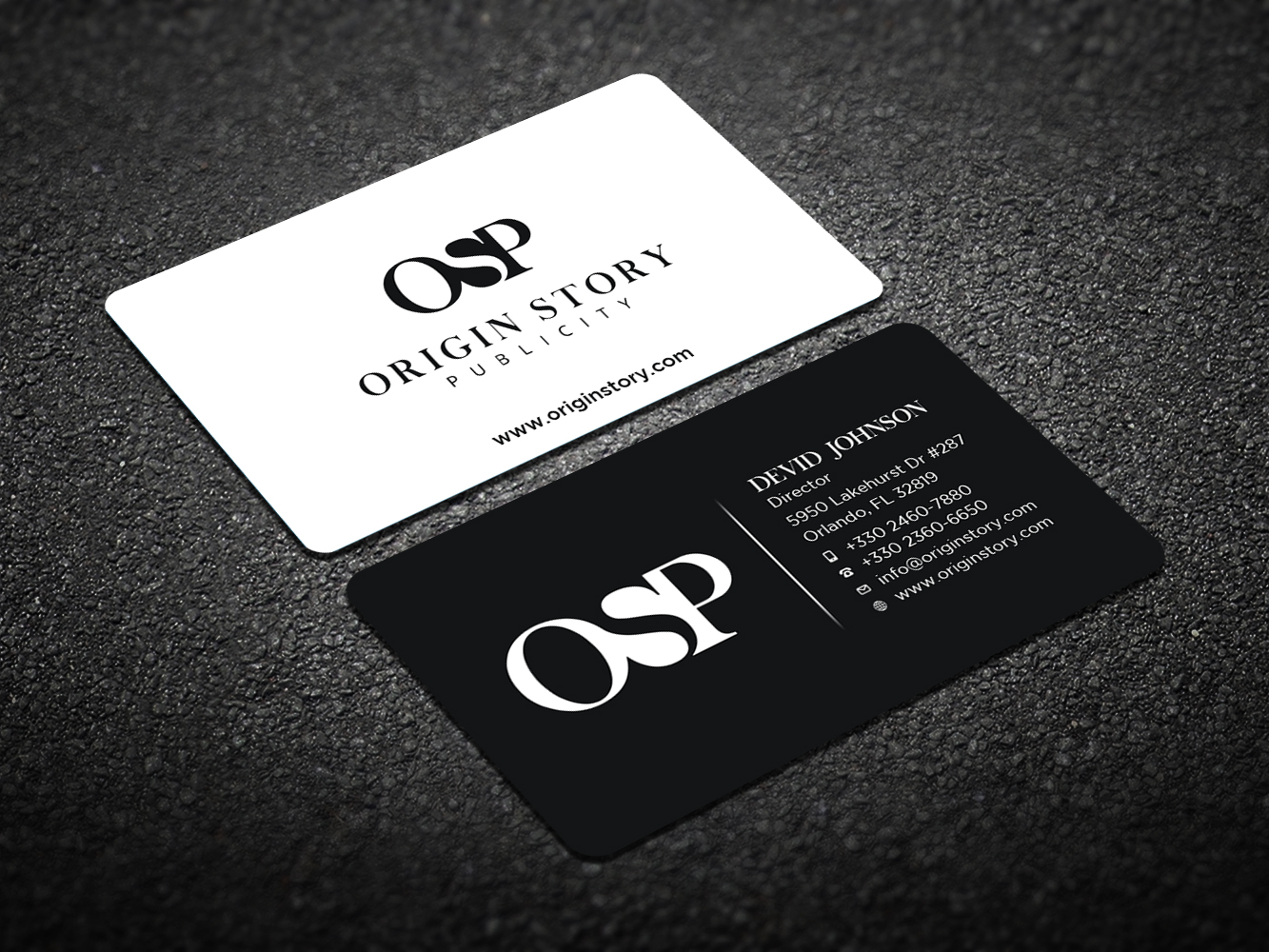 Business Card Design by Verified artistry (Design garden) for Origin Story Publicity, LLC | Design #12596967
