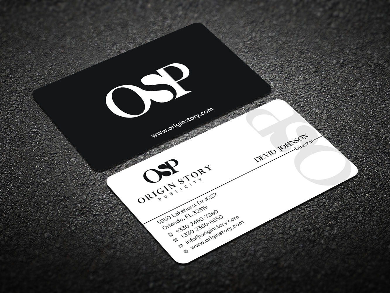 Business Card Design by Verified artistry (Design garden) for Origin Story Publicity, LLC | Design #12596981