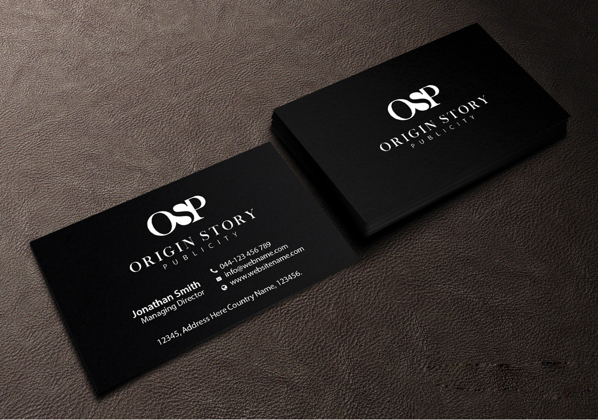 Diseño de Tarjeta de Presentación por Creations Box 2015 para Origin Story Publicity, LLC | Diseño #12593887