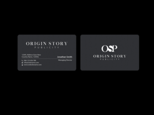 Diseño de Tarjeta de Presentación por Creations Box 2015 para Origin Story Publicity, LLC | Diseño: #12593888