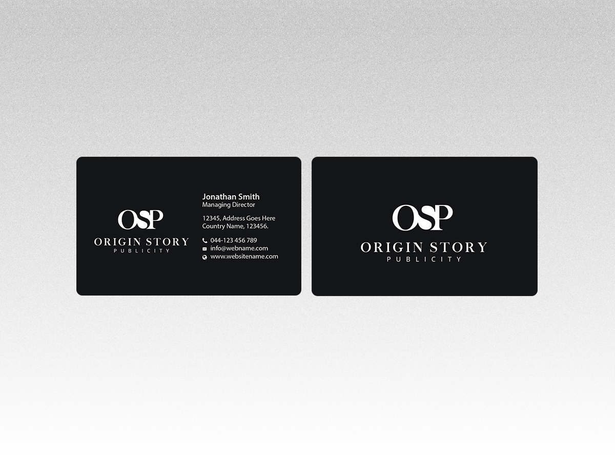 Diseño de Tarjeta de Presentación por Creations Box 2015 para Origin Story Publicity, LLC | Diseño #12593895