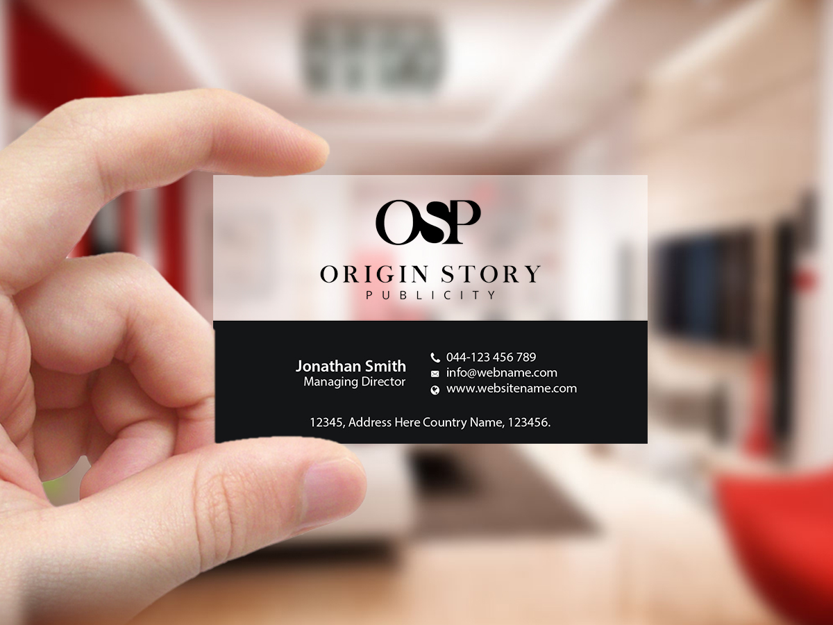 Diseño de Tarjeta de Presentación por Creations Box 2015 para Origin Story Publicity, LLC | Diseño #12593900