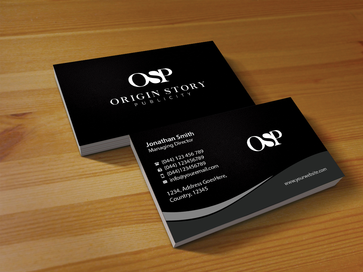 Diseño de Tarjeta de Presentación por Creations Box 2015 para Origin Story Publicity, LLC | Diseño #12593901