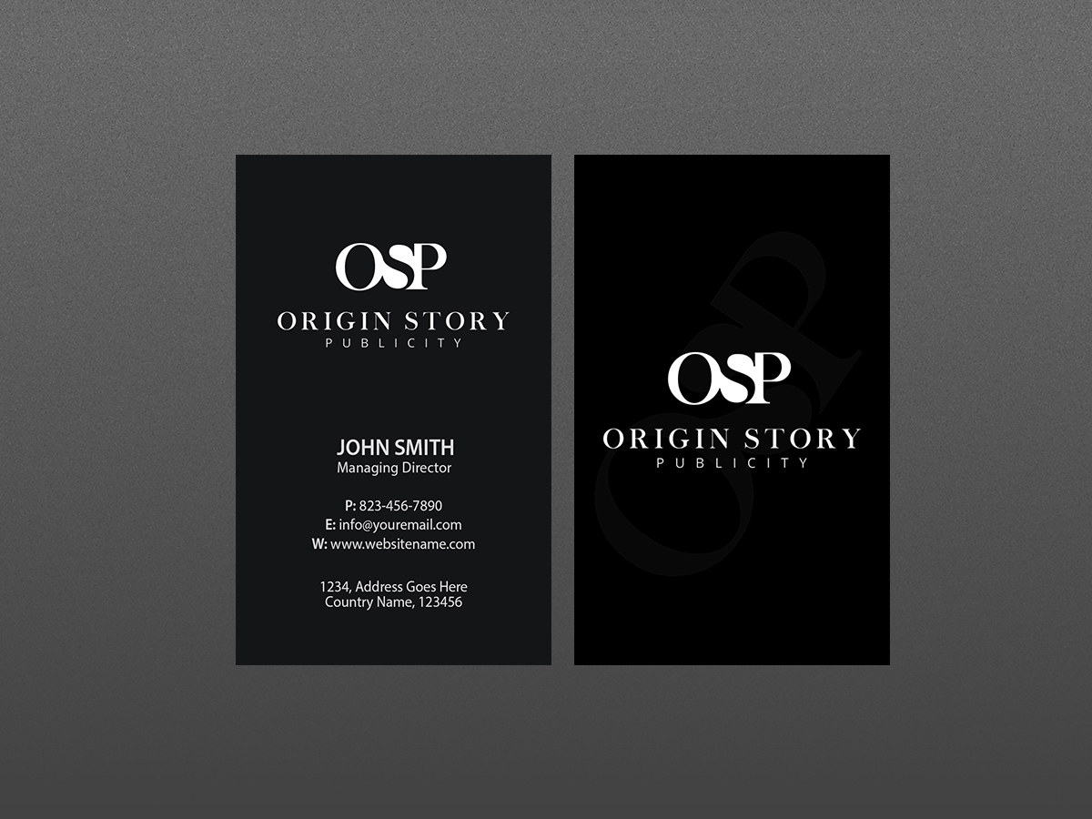 Diseño de Tarjeta de Presentación por Creations Box 2015 para Origin Story Publicity, LLC | Diseño #12593903