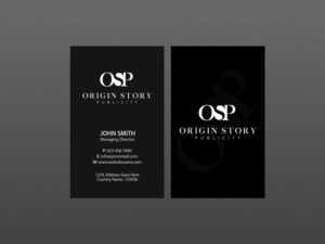 Diseño de Tarjeta de Presentación por Creations Box 2015 para Origin Story Publicity, LLC | Diseño: #12593903