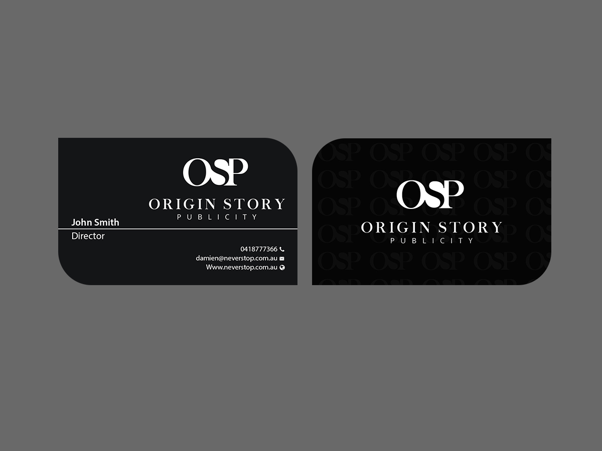 Diseño de Tarjeta de Presentación por Creations Box 2015 para Origin Story Publicity, LLC | Diseño #12593909