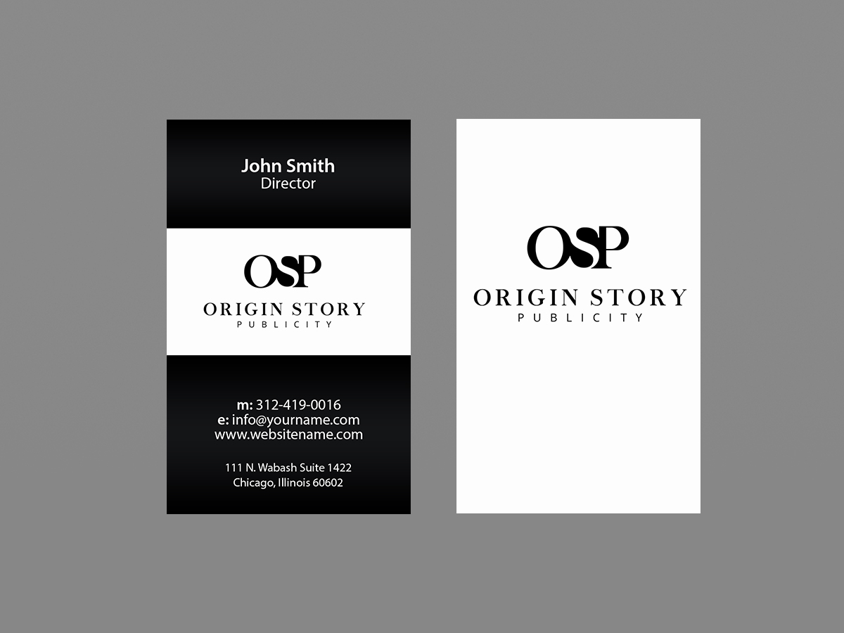 Business Card Design by Creations Box 2015 for Origin Story Publicity, LLC | Design #12593914