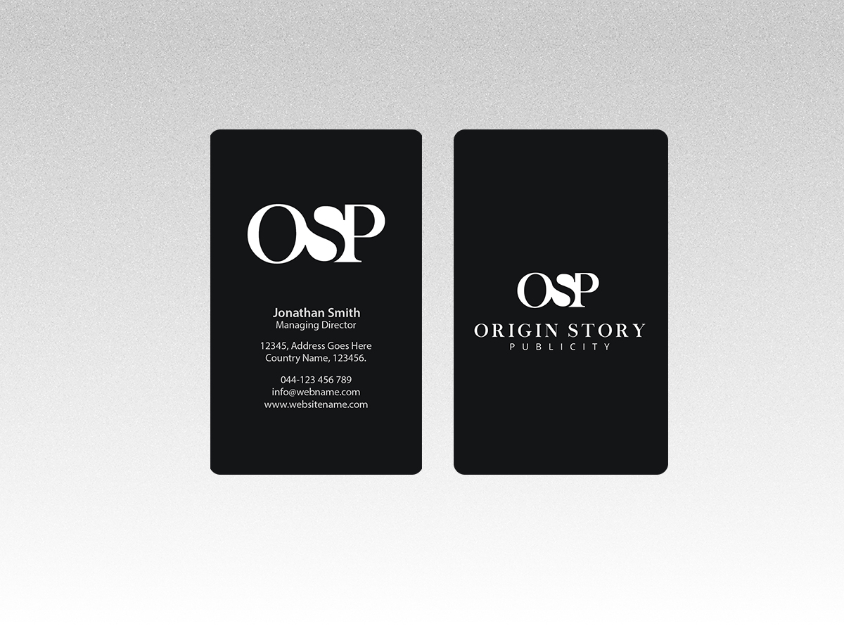 Diseño de Tarjeta de Presentación por Creations Box 2015 para Origin Story Publicity, LLC | Diseño #12593918
