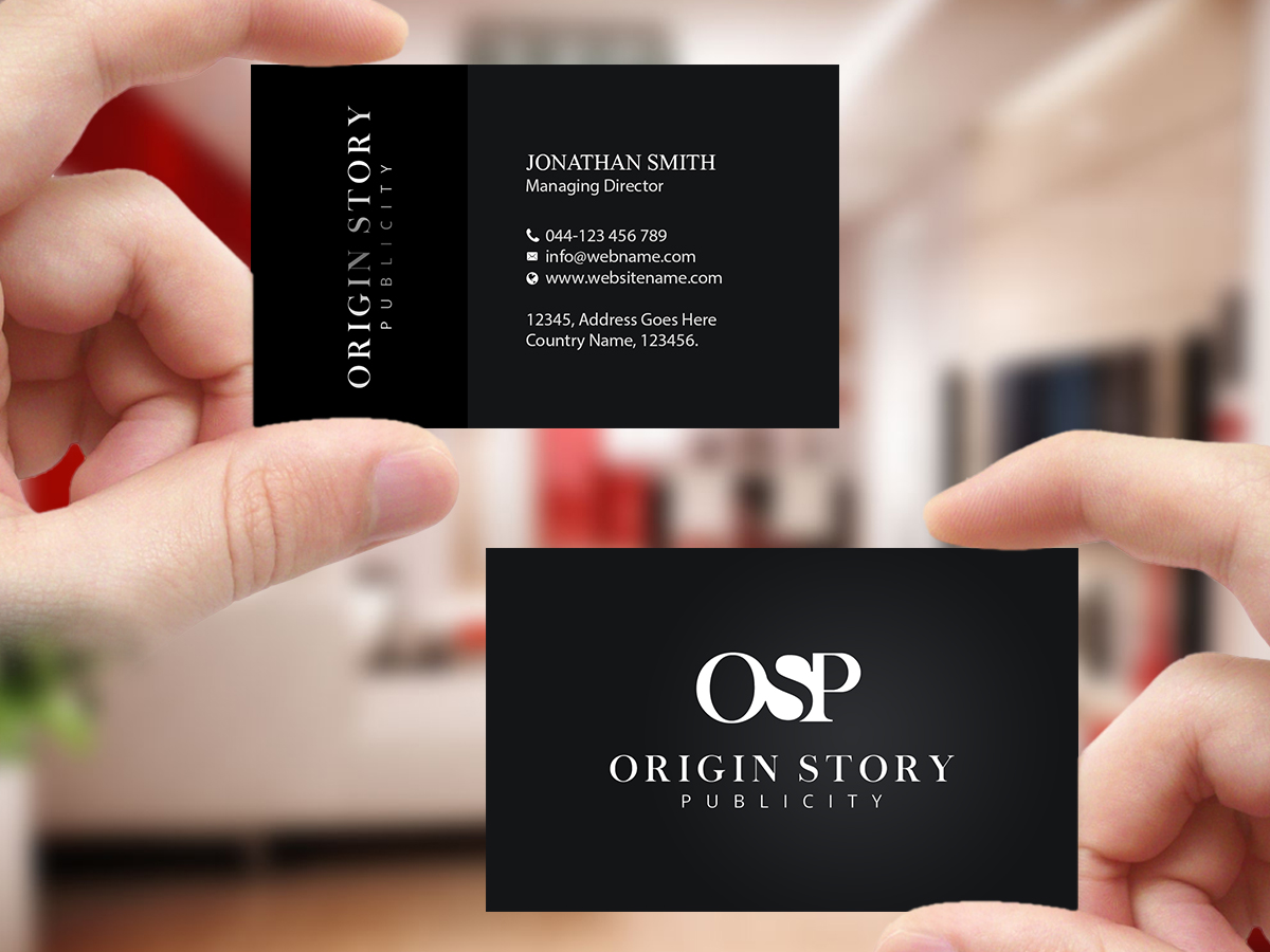 Business Card Design by Creations Box 2015 for Origin Story Publicity, LLC | Design #12593920