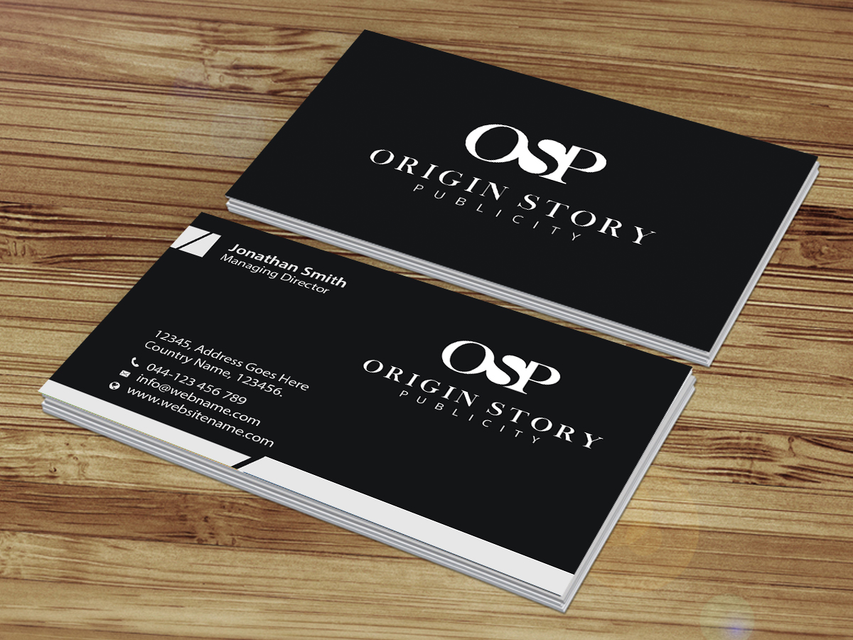 Diseño de Tarjeta de Presentación por Creations Box 2015 para Origin Story Publicity, LLC | Diseño #12593922
