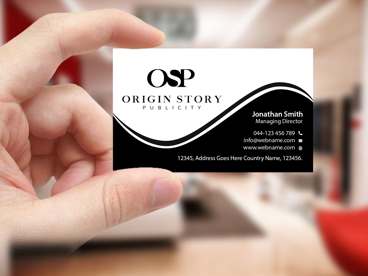 Business Card Design by Creations Box 2015 for Origin Story Publicity, LLC | Design #12593936