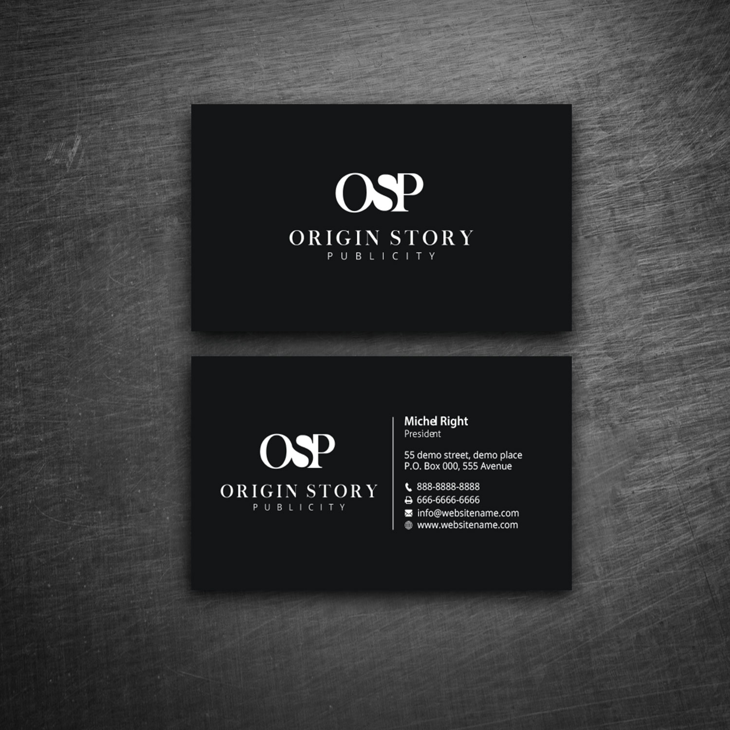 Business Card Design by Right_D for Origin Story Publicity, LLC | Design #12601226