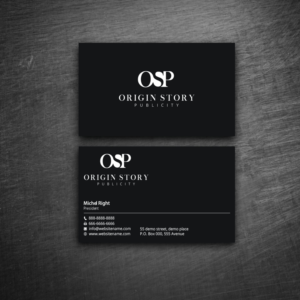 Business Card Design by Right_D for Origin Story Publicity, LLC | Design: #12601233