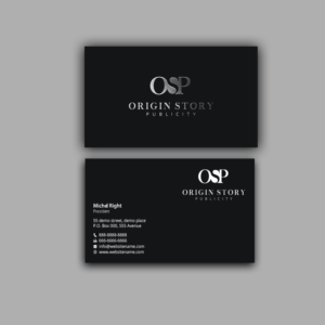 Business Card Design by Right_D for Origin Story Publicity, LLC | Design: #12626136
