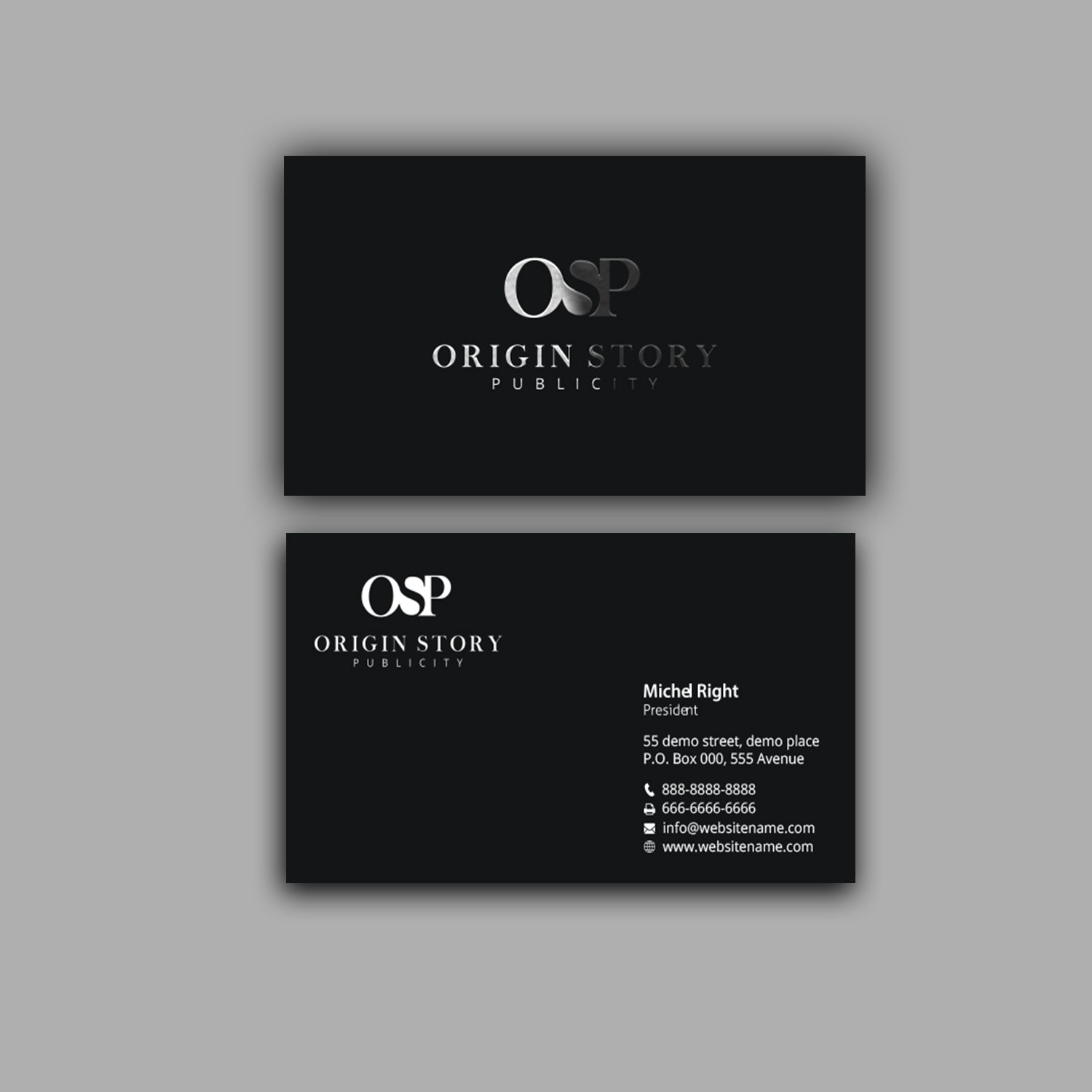 Business Card Design by Right_D for Origin Story Publicity, LLC | Design #12626190