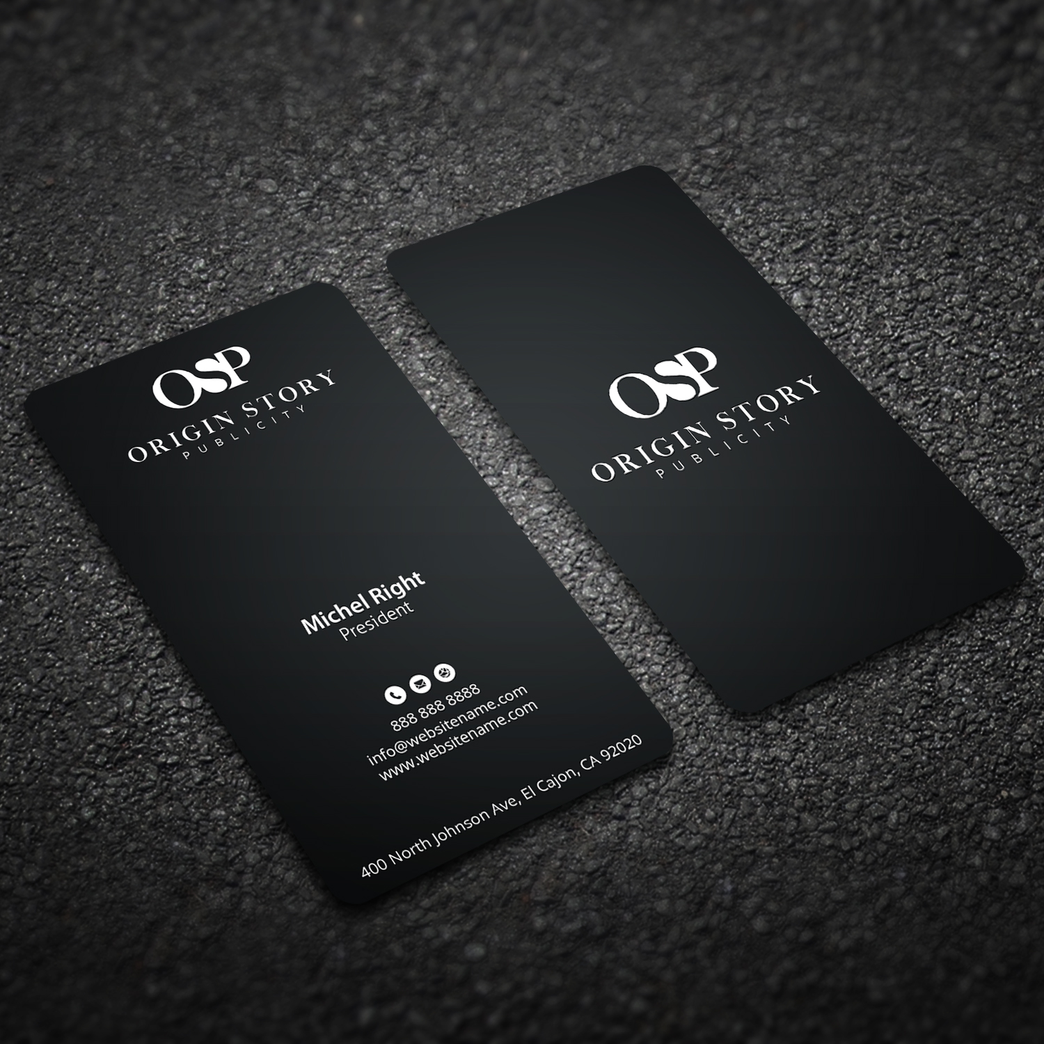 Business Card Design by Right_D for Origin Story Publicity, LLC | Design #12626398