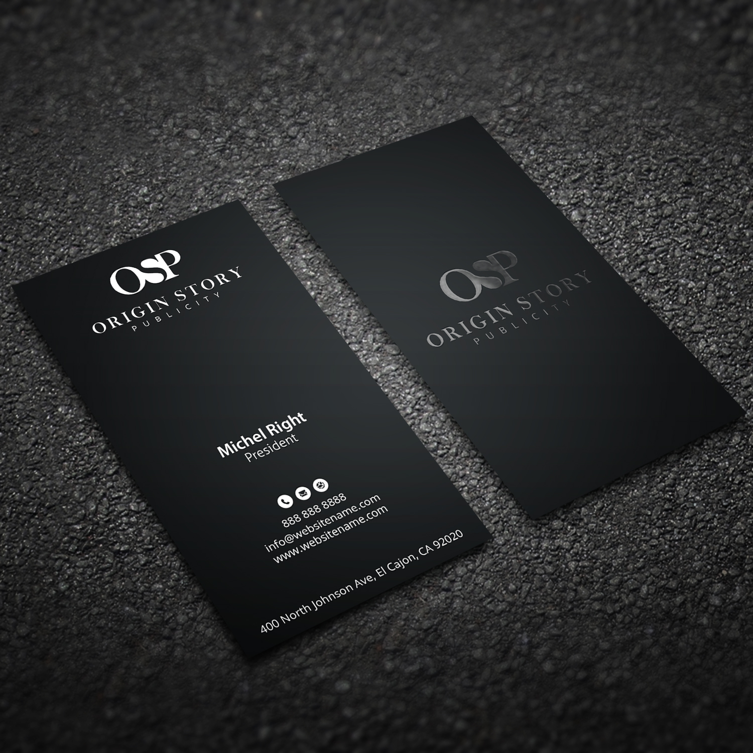 Business Card Design by Right_D for Origin Story Publicity, LLC | Design #12626450
