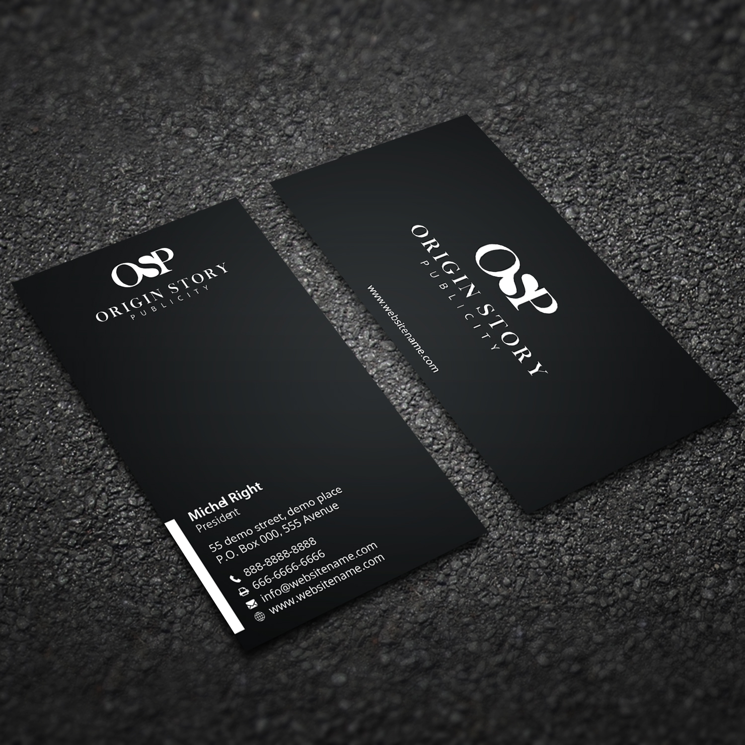 Business Card Design by Right_D for Origin Story Publicity, LLC | Design #12626520