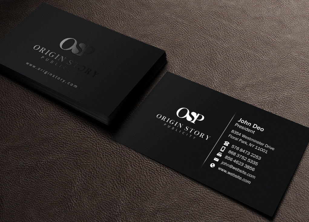 Business Card Design by Brand aid for Origin Story Publicity, LLC | Design #12600317