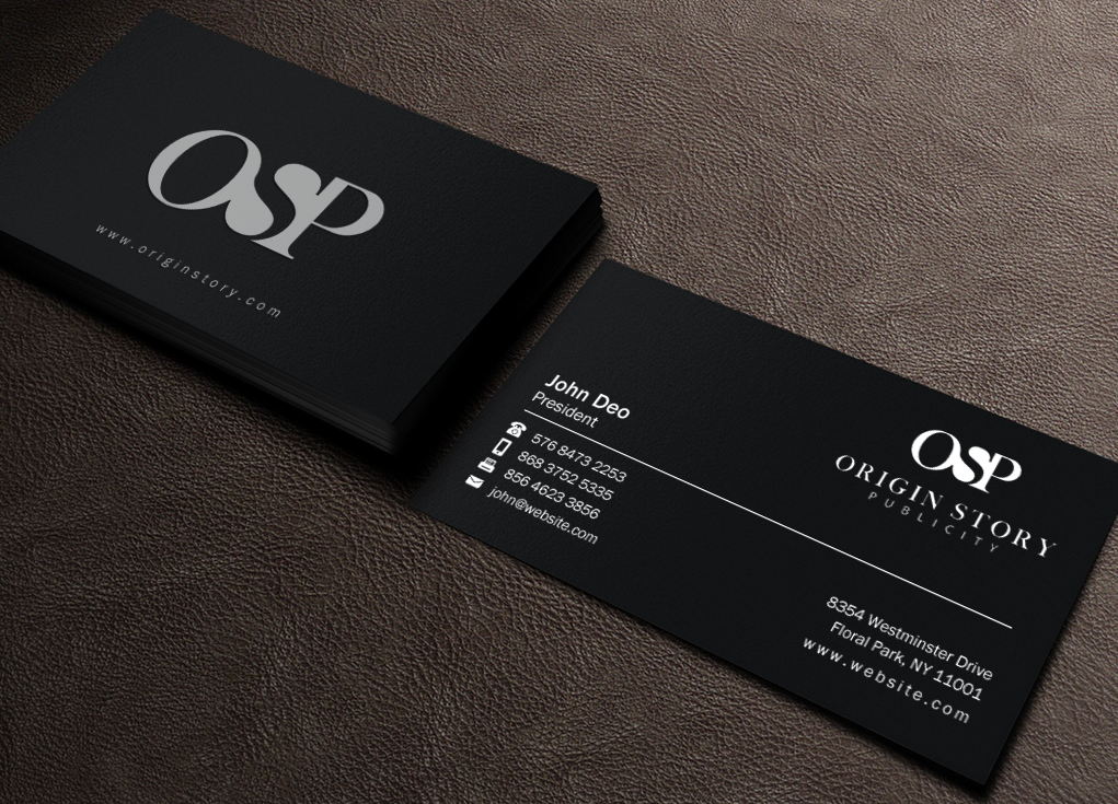 Business Card Design by Brand aid for Origin Story Publicity, LLC | Design #12600322