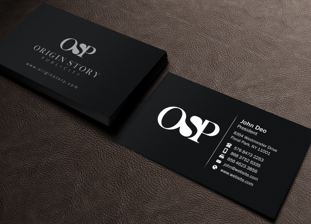 Business Card Design by Brand aid for Origin Story Publicity, LLC | Design #12600325