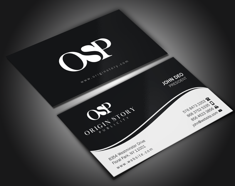 Business Card Design by Brand aid for Origin Story Publicity, LLC | Design #12600335