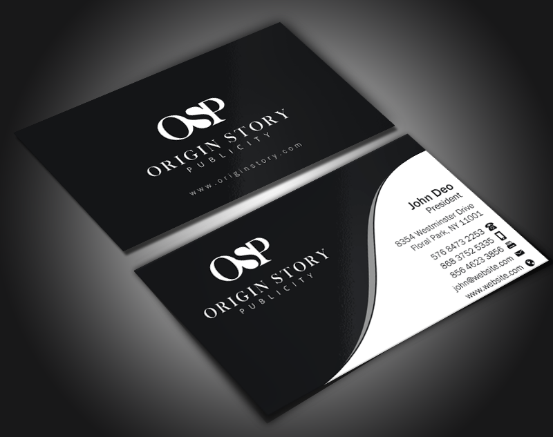 Business Card Design by Brand aid for Origin Story Publicity, LLC | Design #12600336