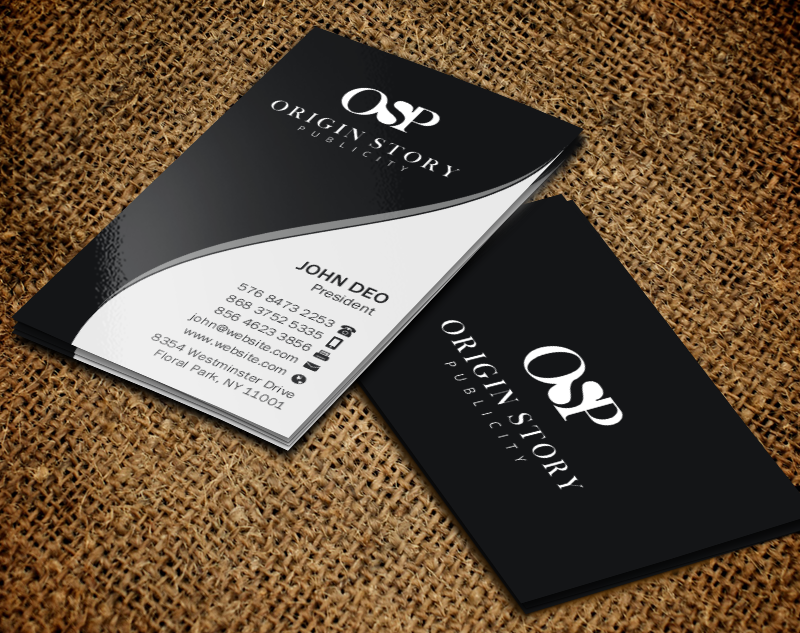 Business Card Design by Brand aid for Origin Story Publicity, LLC | Design #12600352
