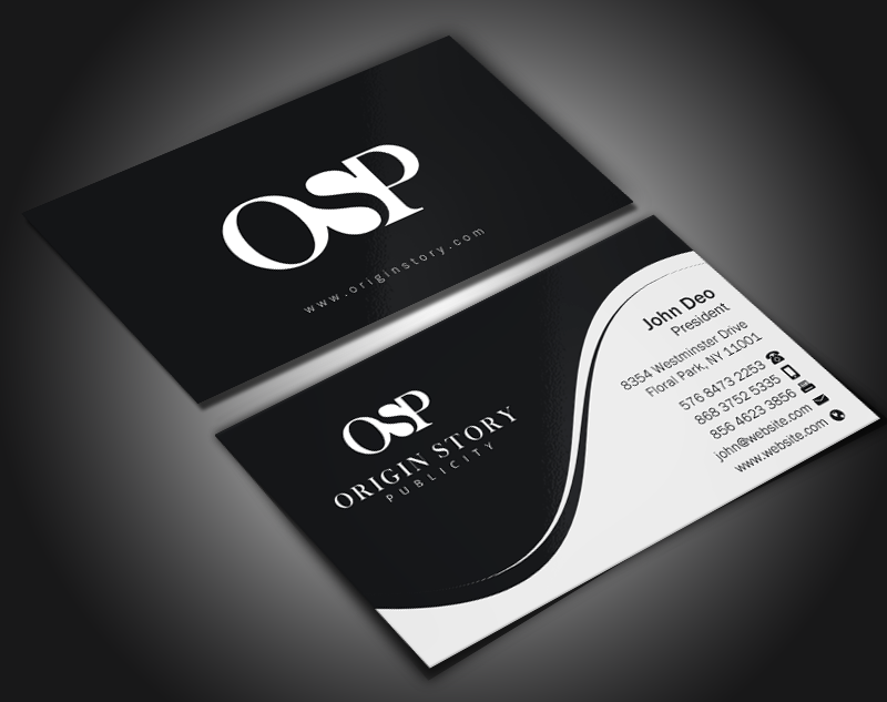 Business Card Design by Brand aid for Origin Story Publicity, LLC | Design #12600353