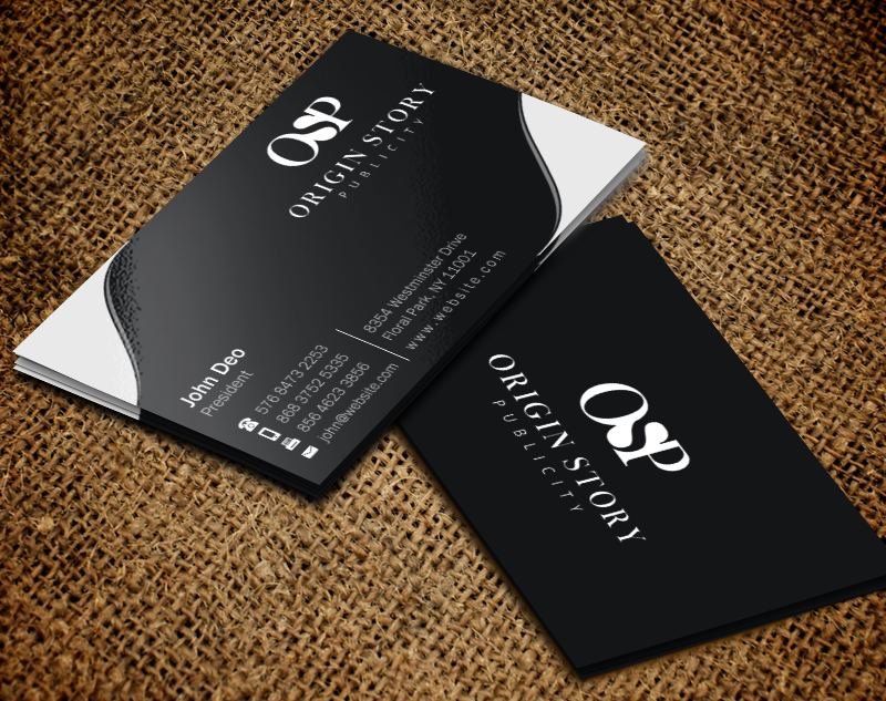 Business Card Design by Brand aid for Origin Story Publicity, LLC | Design #12600368