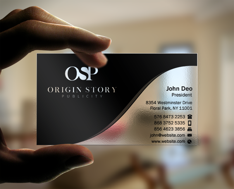 Business Card Design by Brand aid for Origin Story Publicity, LLC | Design #12600377
