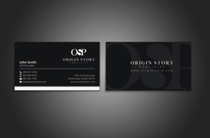 Diseño de Tarjeta de Presentación por chandrayaan.creative para Origin Story Publicity, LLC | Diseño: #12589432
