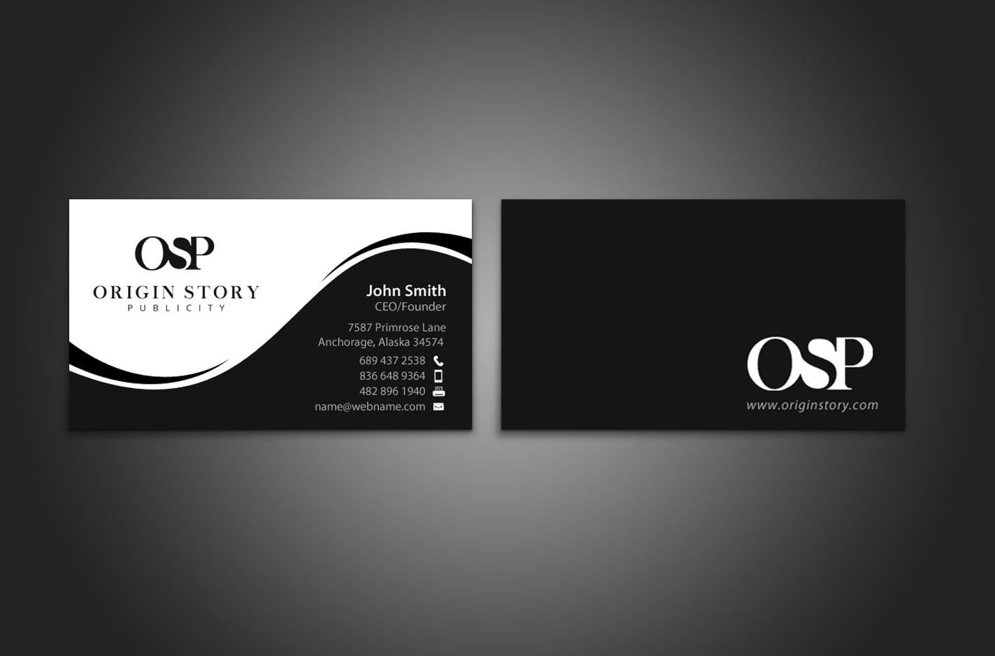 Business Card Design by chandrayaan.creative for Origin Story Publicity, LLC | Design #12589446
