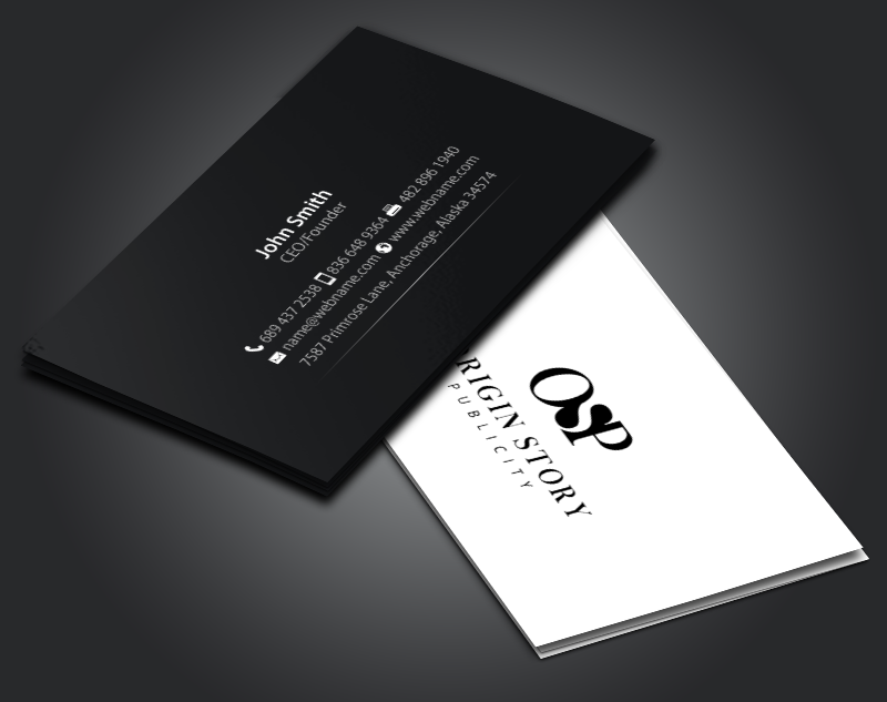 Diseño de Tarjeta de Presentación por chandrayaan.creative para Origin Story Publicity, LLC | Diseño #12589449