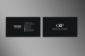 Diseño de Tarjeta de Presentación por chandrayaan.creative para Origin Story Publicity, LLC | Diseño: #12589450