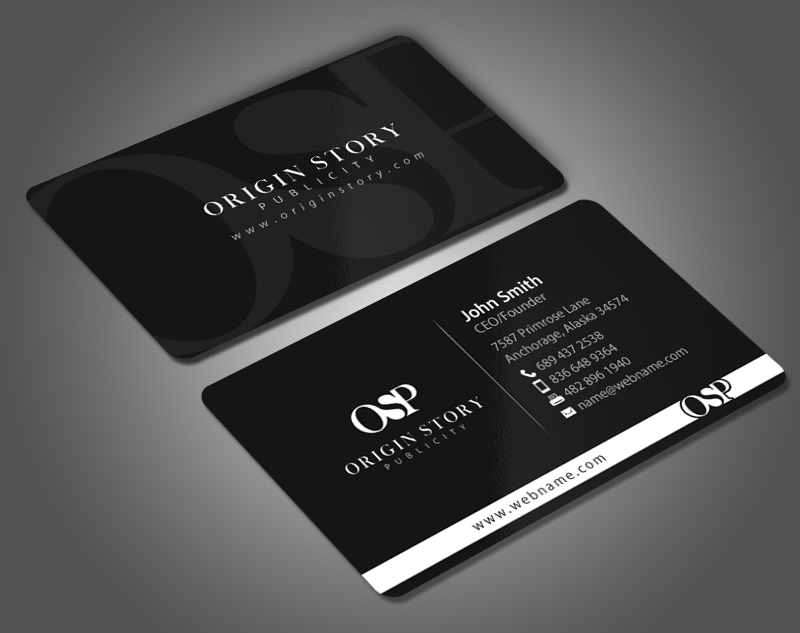 Diseño de Tarjeta de Presentación por chandrayaan.creative para Origin Story Publicity, LLC | Diseño #12599891