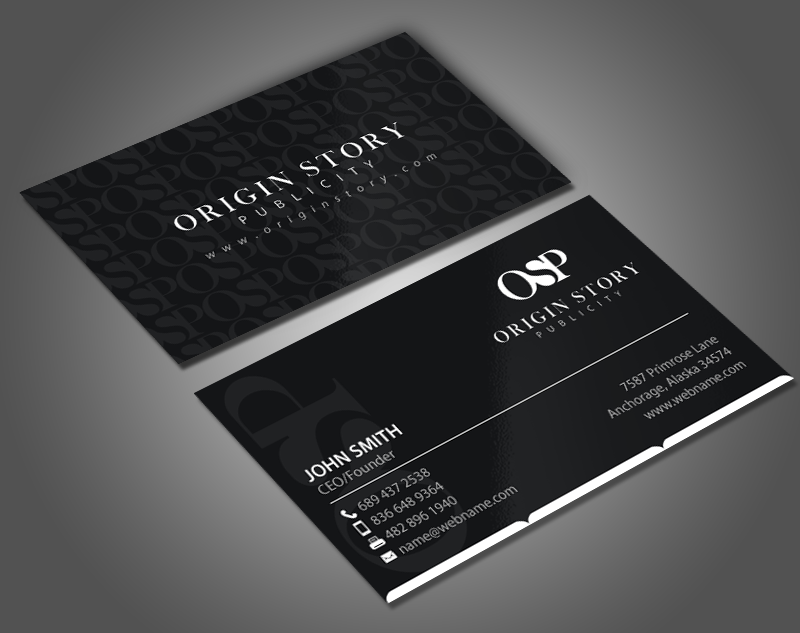 Diseño de Tarjeta de Presentación por chandrayaan.creative para Origin Story Publicity, LLC | Diseño #12599894