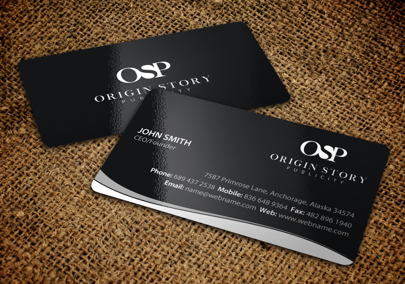 Diseño de Tarjeta de Presentación por chandrayaan.creative para Origin Story Publicity, LLC | Diseño #12599900