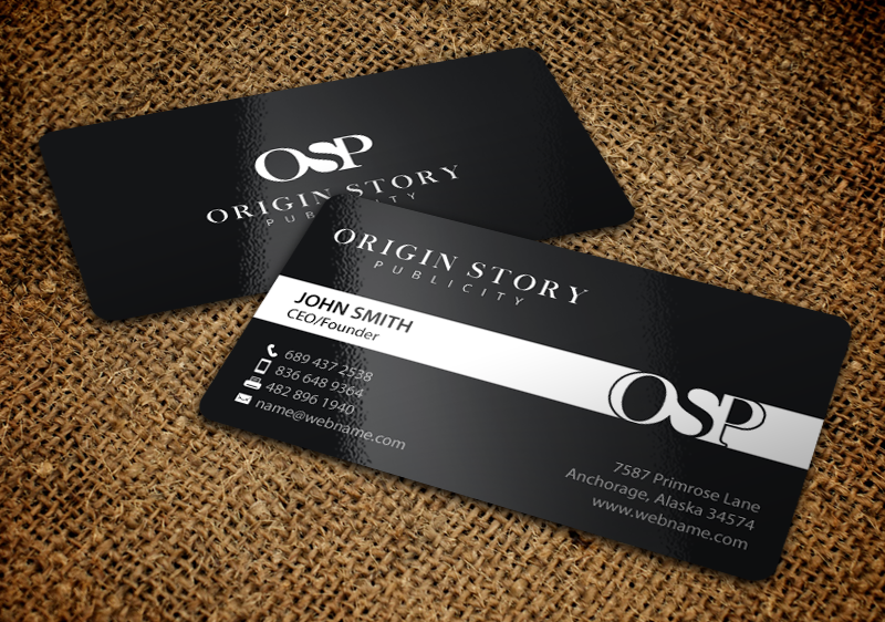 Diseño de Tarjeta de Presentación por chandrayaan.creative para Origin Story Publicity, LLC | Diseño #12599911