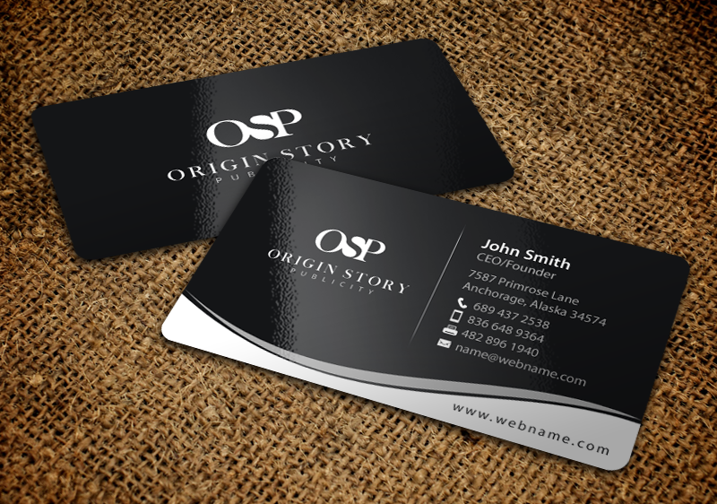 Diseño de Tarjeta de Presentación por chandrayaan.creative para Origin Story Publicity, LLC | Diseño #12599912