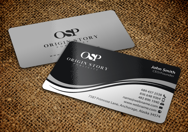 Diseño de Tarjeta de Presentación por chandrayaan.creative para Origin Story Publicity, LLC | Diseño #12599913