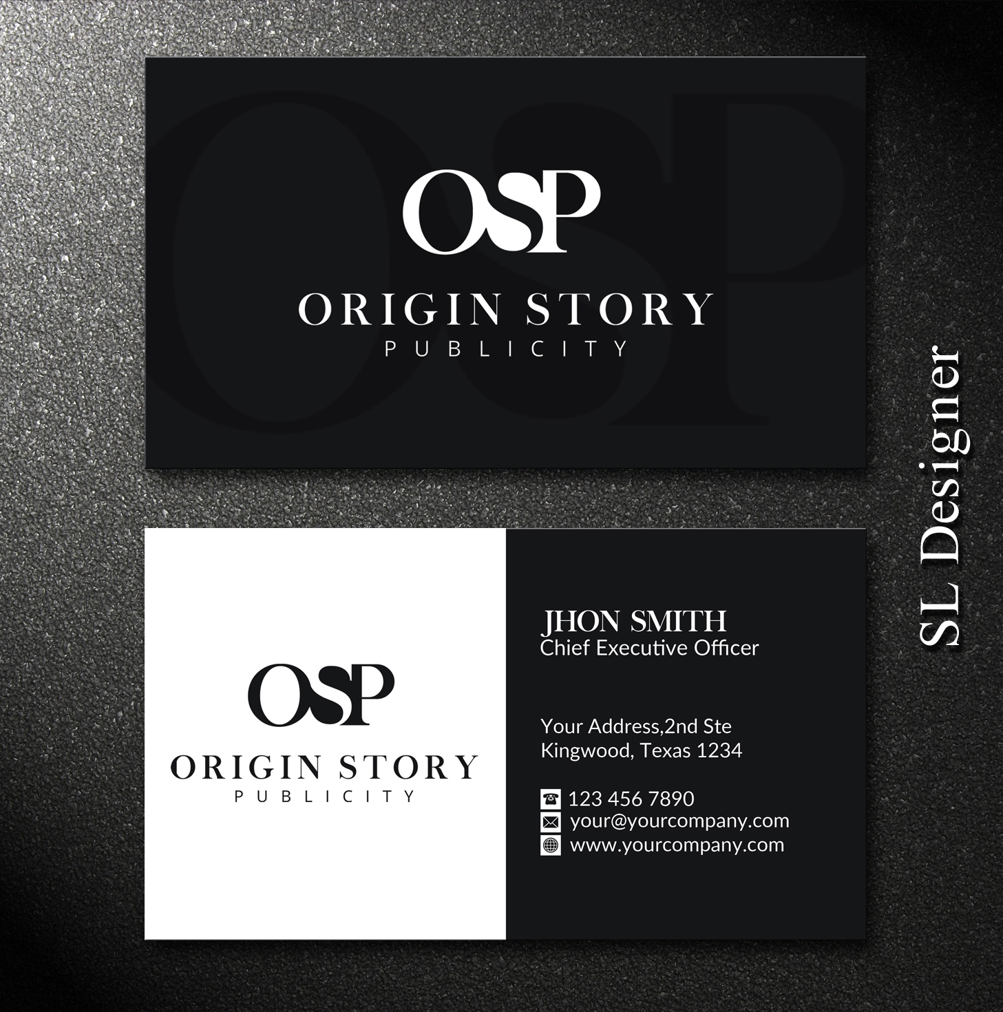 Business Card Design by SL Designer for Origin Story Publicity, LLC | Design #12584277